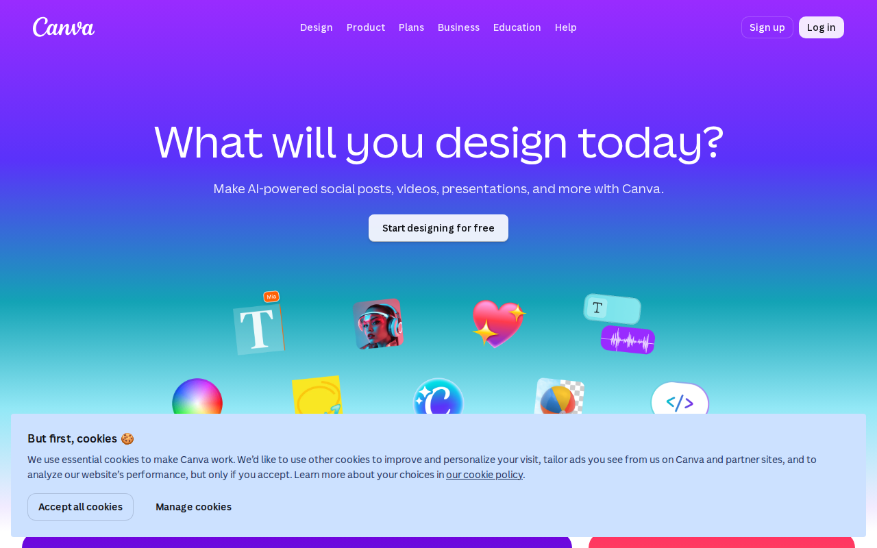 Canva free tier AI design features